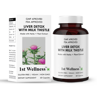 Liver Detox with Milk Thistle (60 Capsules) - New 1stwellness